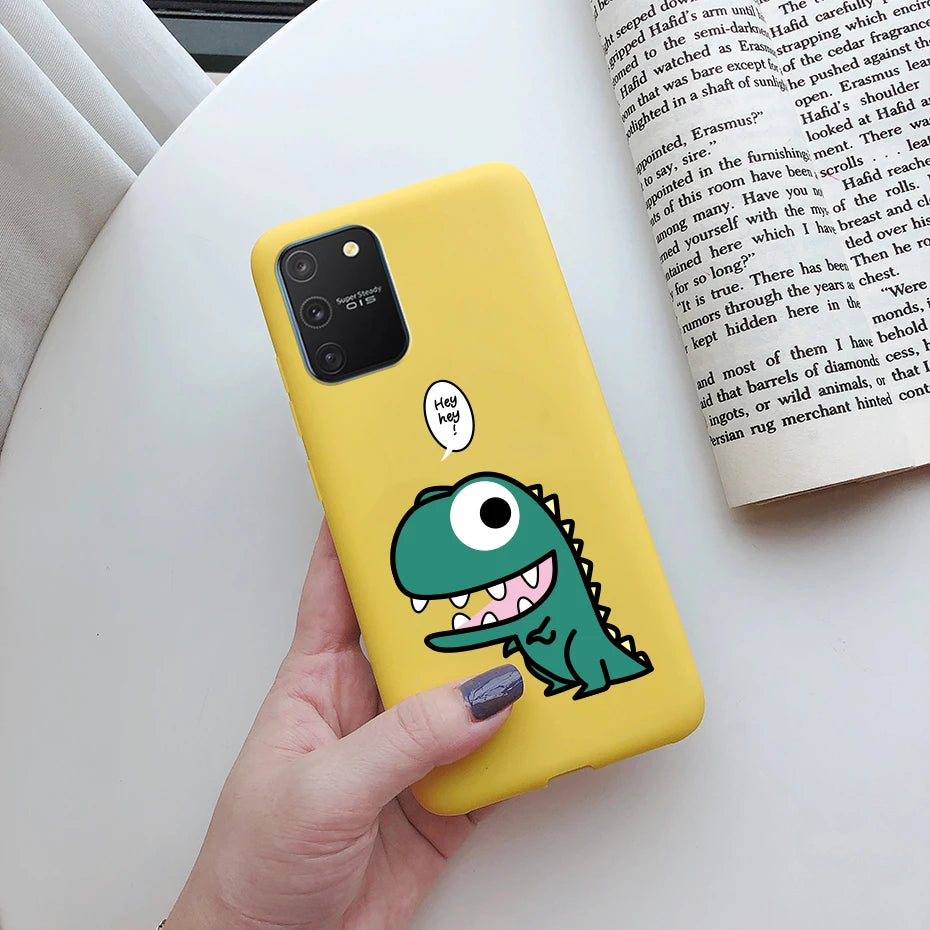 For Samsung Galaxy S10 Lite Case on Samsung Note 10 Lite S 10 Lite Cover Simple Solid Matte Soft Silicone Back Cover Phone Cases