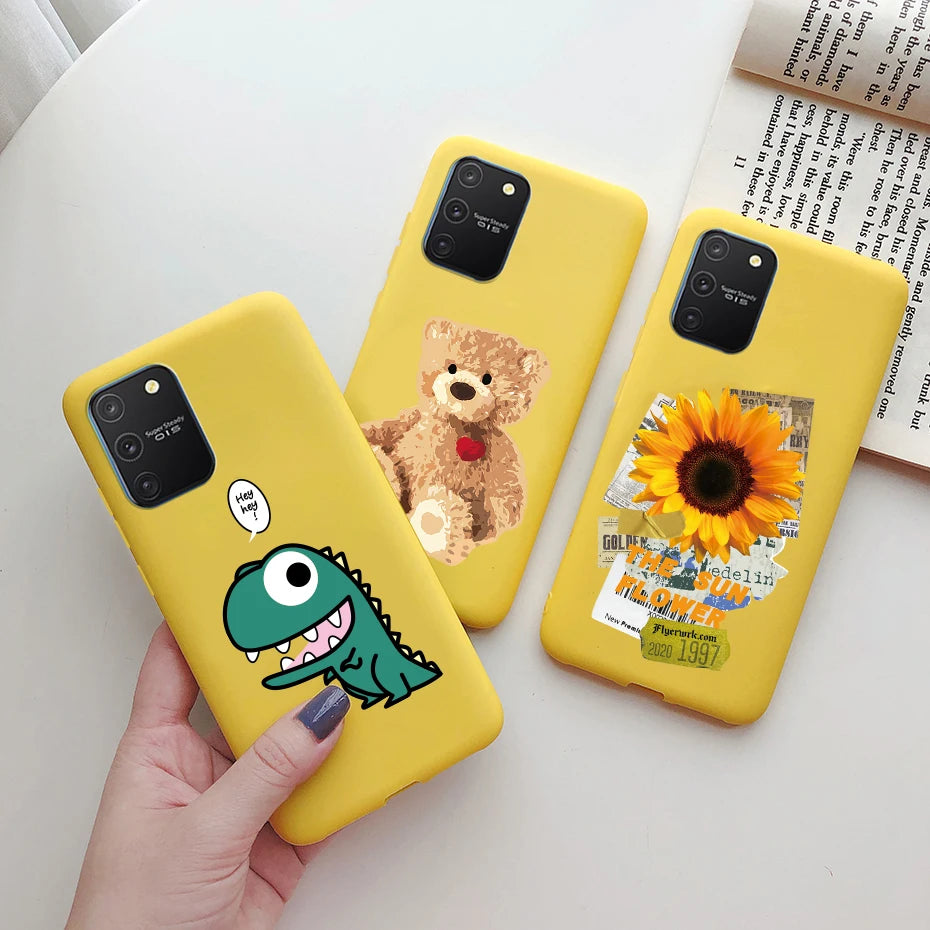 For Samsung Galaxy S10 Lite Case on Samsung Note 10 Lite S 10 Lite Cover Simple Solid Matte Soft Silicone Back Cover Phone Cases