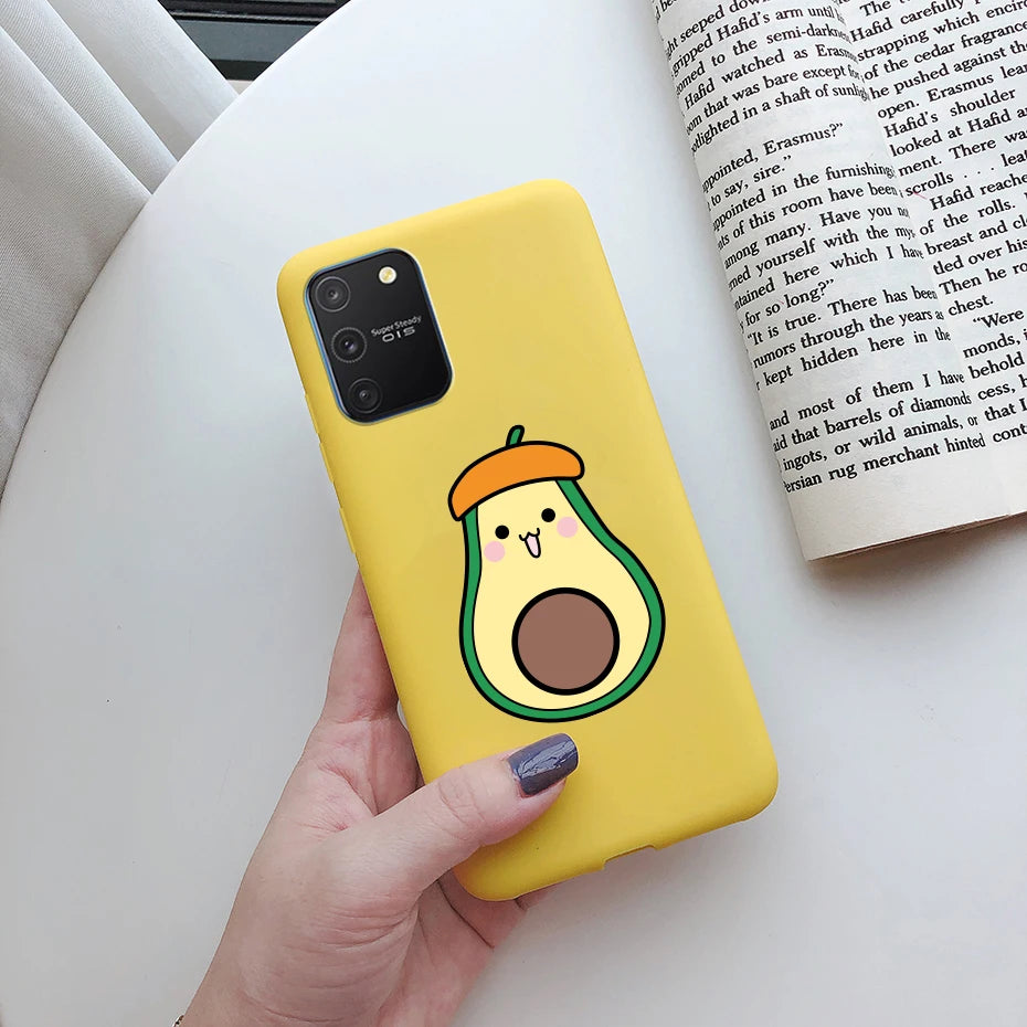 For Samsung Galaxy S10 Lite Case on Samsung Note 10 Lite S 10 Lite Cover Simple Solid Matte Soft Silicone Back Cover Phone Cases
