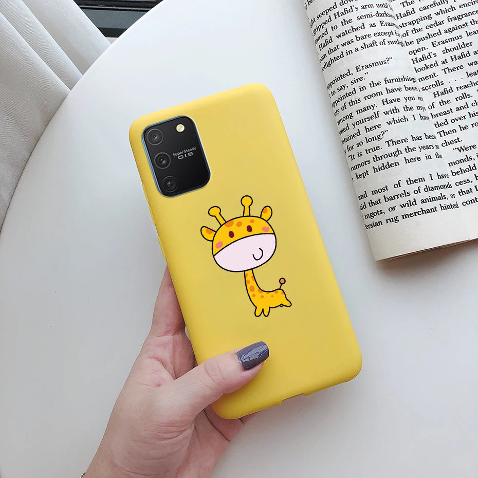 For Samsung Galaxy S10 Lite Case on Samsung Note 10 Lite S 10 Lite Cover Simple Solid Matte Soft Silicone Back Cover Phone Cases