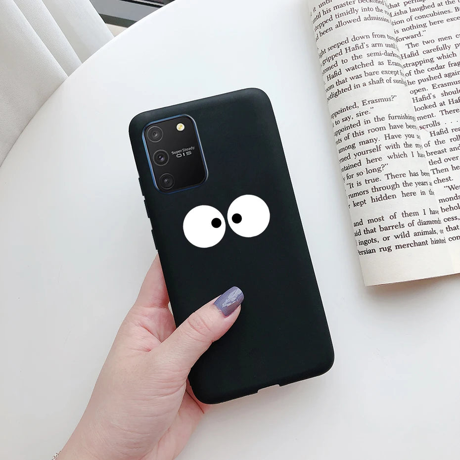 For Samsung Galaxy S10 Lite Case on Samsung Note 10 Lite S 10 Lite Cover Simple Solid Matte Soft Silicone Back Cover Phone Cases