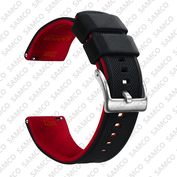 Quick Release Rubber Watch Strap Silicone Watch Band 18mm 20mm 22mm Huawei ,Samsung Galaxy, Garmin, Watch Replacement Watchband