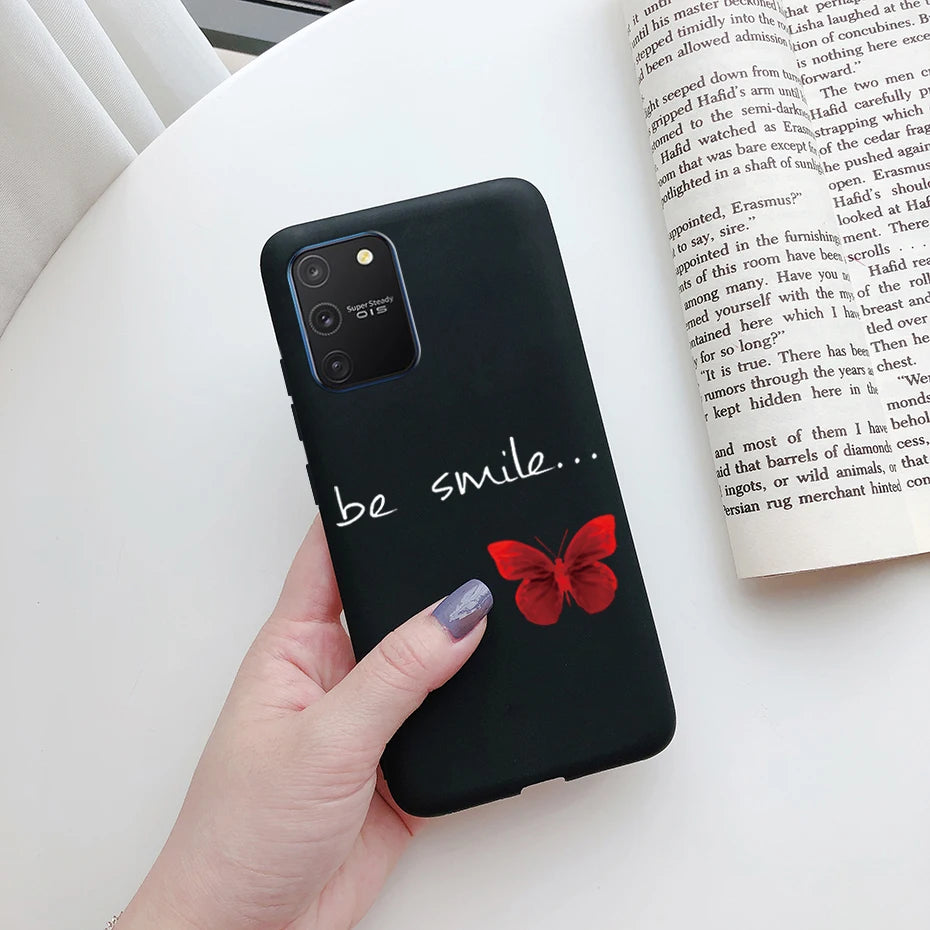 For Samsung Galaxy S10 Lite Case on Samsung Note 10 Lite S 10 Lite Cover Simple Solid Matte Soft Silicone Back Cover Phone Cases