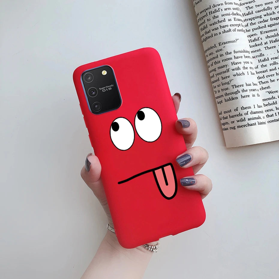 For Samsung Galaxy S10 Lite Case on Samsung Note 10 Lite S 10 Lite Cover Simple Solid Matte Soft Silicone Back Cover Phone Cases