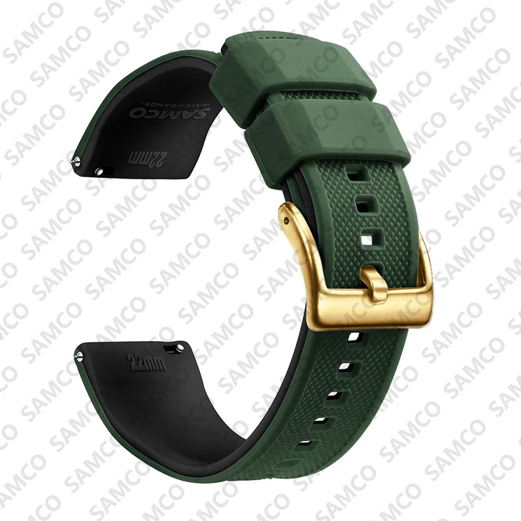 Quick Release Rubber Watch Strap Silicone Watch Band 18mm 20mm 22mm Huawei ,Samsung Galaxy, Garmin, Watch Replacement Watchband