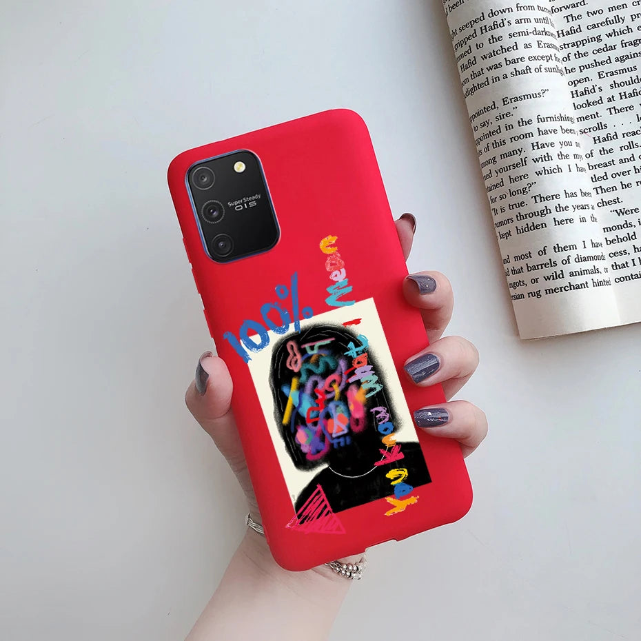 For Samsung Galaxy S10 Lite Case on Samsung Note 10 Lite S 10 Lite Cover Simple Solid Matte Soft Silicone Back Cover Phone Cases
