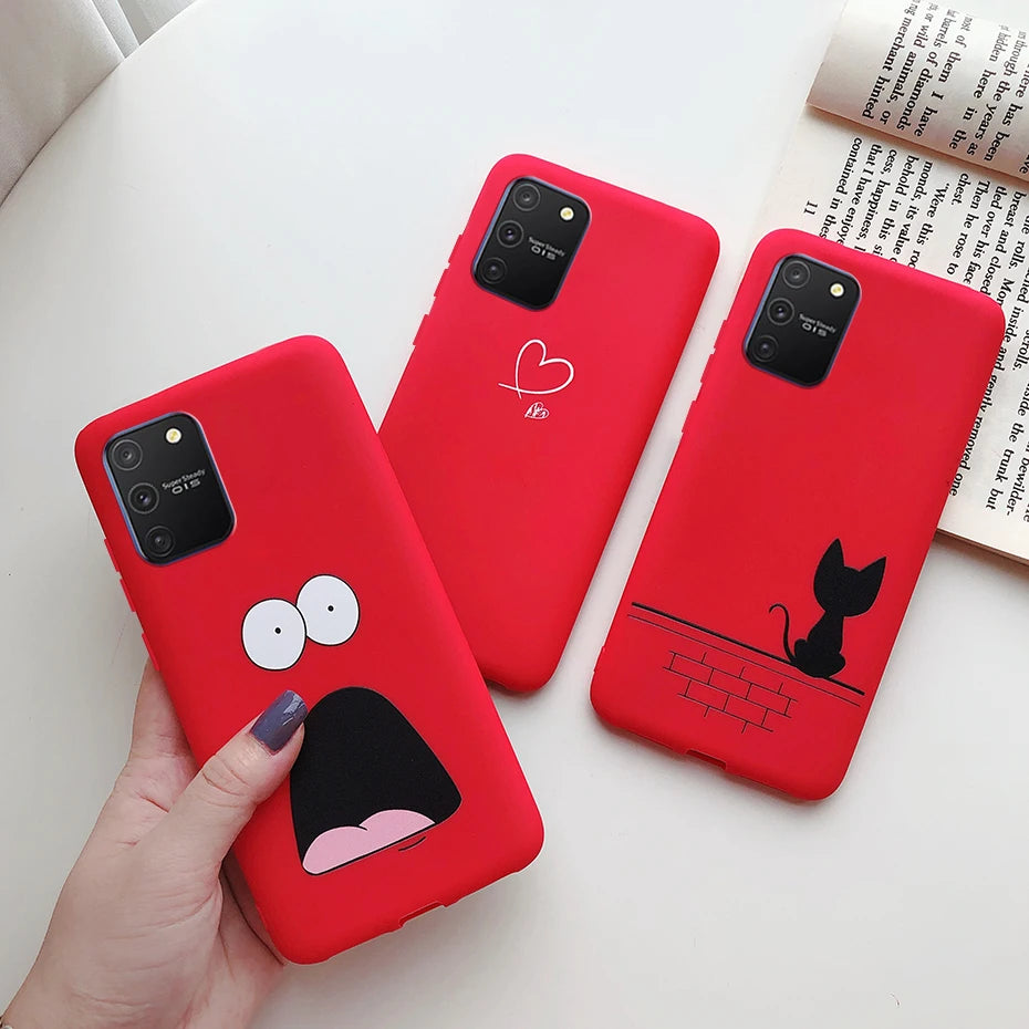 For Samsung Galaxy S10 Lite Case on Samsung Note 10 Lite S 10 Lite Cover Simple Solid Matte Soft Silicone Back Cover Phone Cases