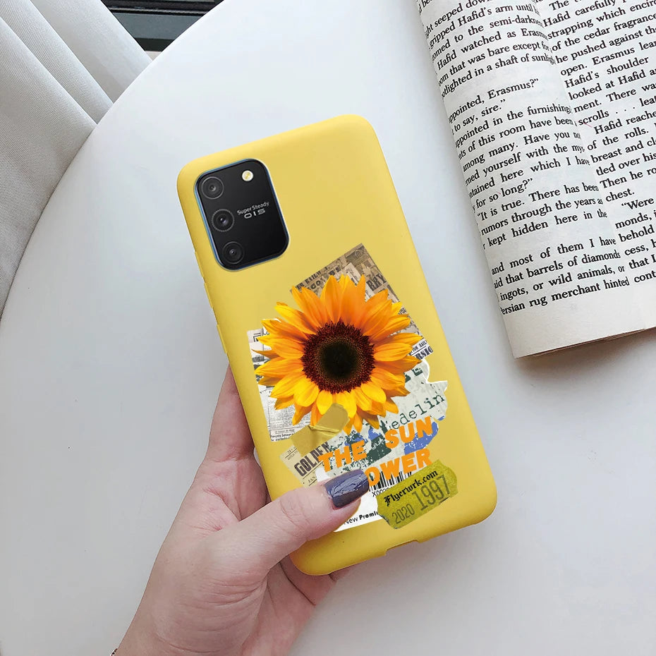 For Samsung Galaxy S10 Lite Case on Samsung Note 10 Lite S 10 Lite Cover Simple Solid Matte Soft Silicone Back Cover Phone Cases
