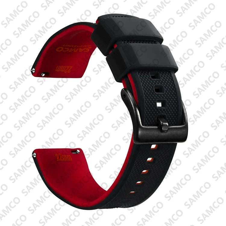 Quick Release Rubber Watch Strap Silicone Watch Band 18mm 20mm 22mm Huawei ,Samsung Galaxy, Garmin, Watch Replacement Watchband