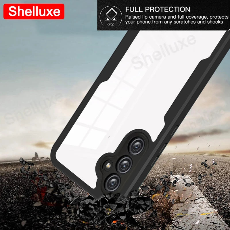 360 Full Body Front+Back Case Shelluxe For Samsung Galaxy S26 S25 Edge S24 S23 Ultra S22 Plus S21 FE Silicone Double Sided Cover