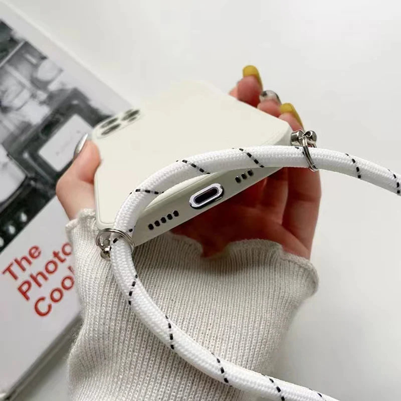 Necklace With Strap Cord Crossbody Lanyard Case For Google Pixel 11 7 6 8 9 10 Pro XL 7A 6A 9A 10a Coque Cover For Pixel 8Pro 8A