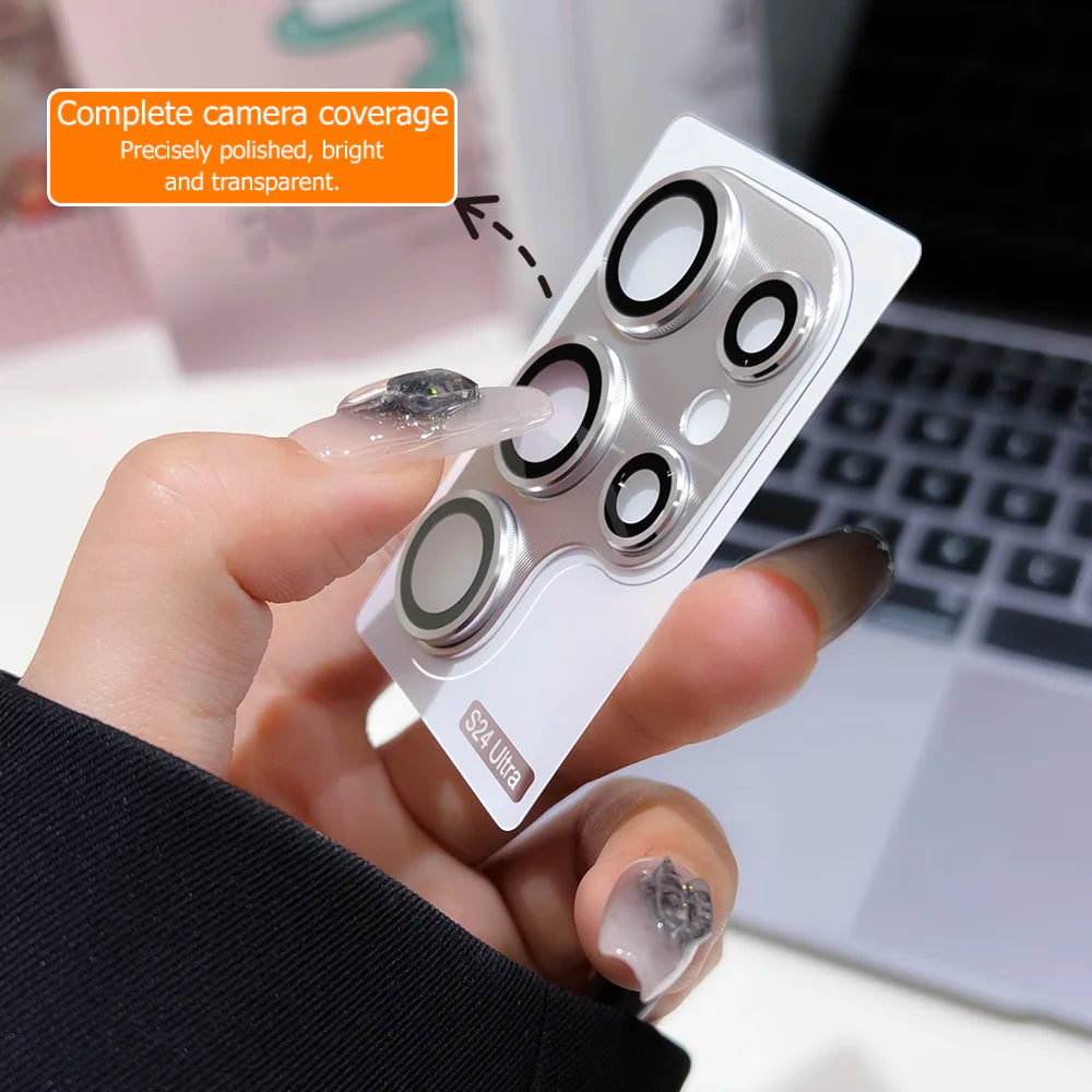 Metal Camera Lens Glass Protector For Samsung S25 S24 Ultra S23 Ultra Full Cover Lens Camera Glass For Galaxy S25 S24 S23 Plus