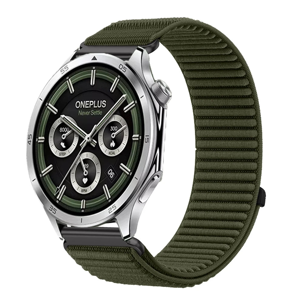 18mm 22mm Wave Nylon Strap for Oneplus Watch 3 43mm 46mm/4 3 Lite/2/2R Sport Wristband for OPPO Watch S/X2/3/Huawei GT6 5 4 Band