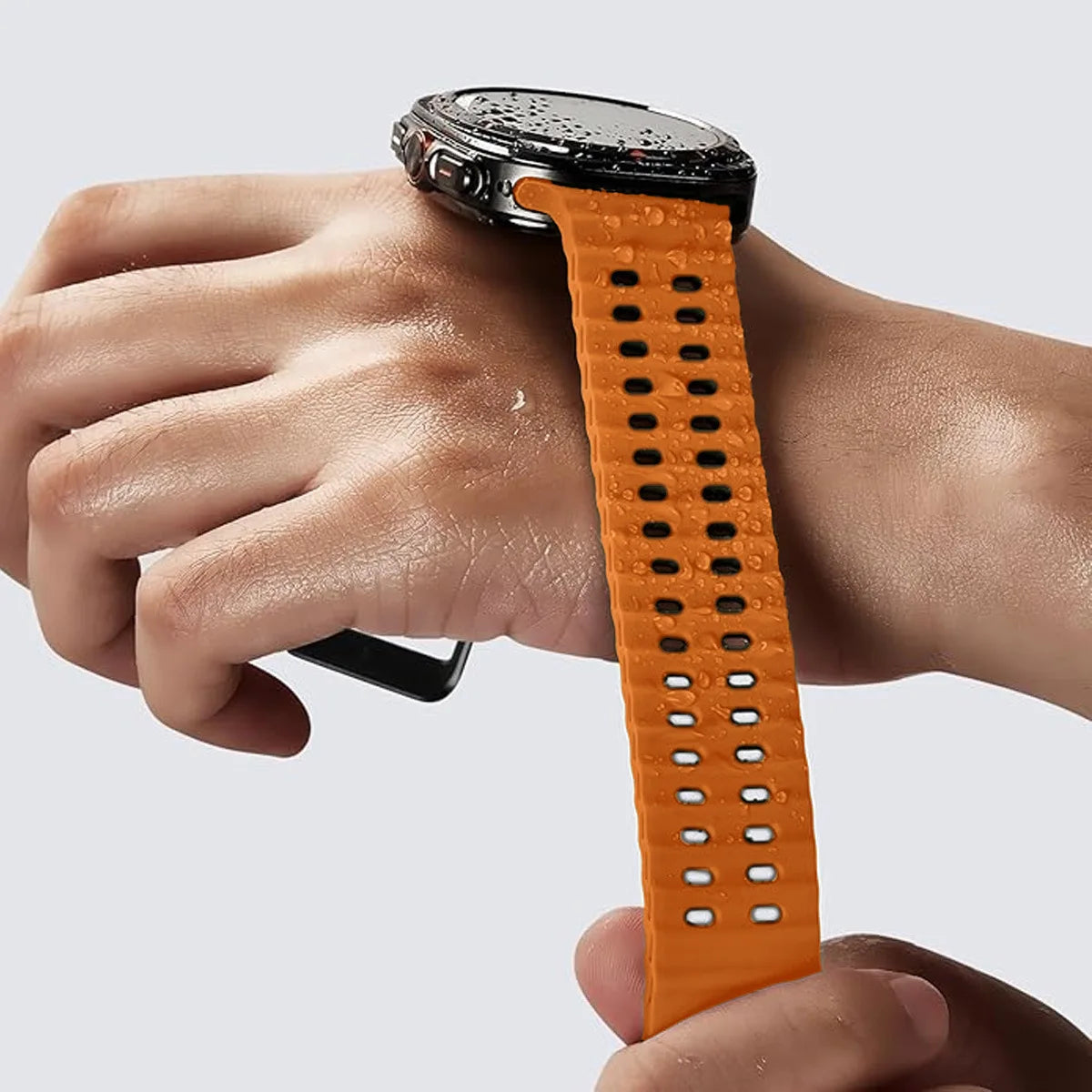 Ocean Strap for Samsung Galaxy Watch Ultra 2 Sports Silicone Band for Galaxy Watch 9-8-7 Ultra 47mm Official Original Wristband