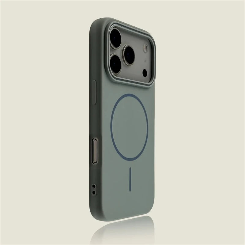 Luxury Matte Magnetic For Magsafe Wireless Charge Soft TPU Case For iPhone 18 17 16 15 14Plus 13 12 11 Pro Max Air Silicon Cover