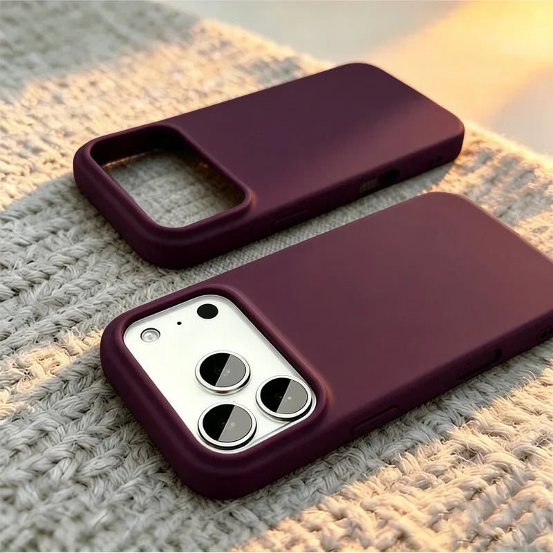 Case for iPhone 18 17 Pro Max Official Original Liquid Silicone Cases For iPhone 16 15 12 14 13 17 Pro Max Plus Shockproof Cover