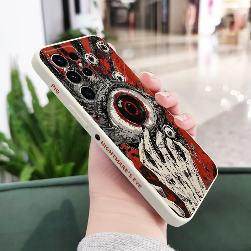 Devil Eye Phone Case For Samsung Galaxy S25 S24 S23 S22 S21 S20 S10 S10E Ultra Plus FE Note 20 Ultra Plus Cover