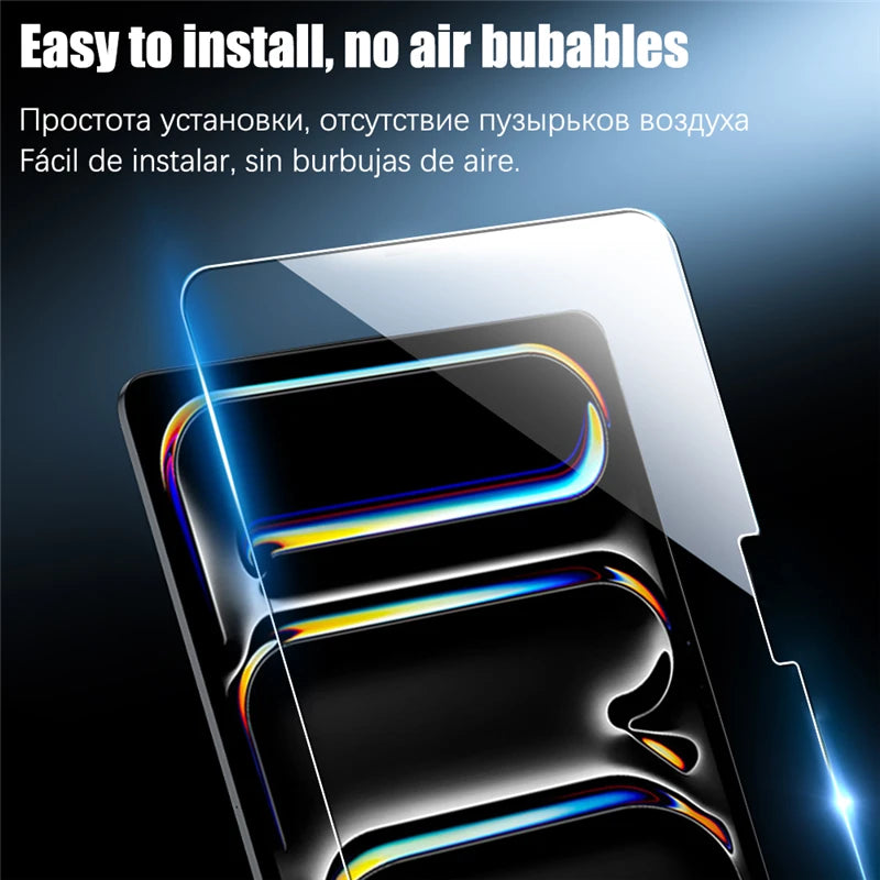 Tempered Glass Screen Protector for iPad Air 11 13 M4 M3 M2 Pro 11 13 M5 12.9 11th A16 10th 9th 8th 7th Air 5 4 3 10.2 10.5