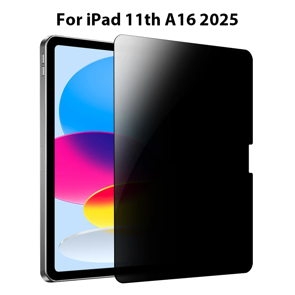 Privacy Tempered Glass For iPad A16 Screen Protector Air 11th M3 M4 4 5 Pro 13 12.9 M5 2026 10 9th 10th Generation Mini 6 7 Film