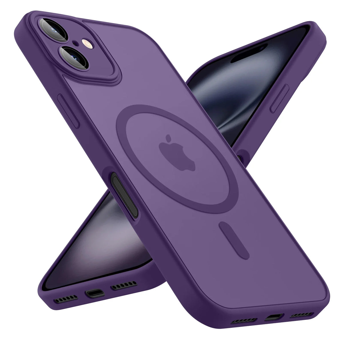 Luxury Frosted Phone Case For iPhone 18 17 17e 16e 16 15 14 13 12 11 Pro Max Plus For Magsafe Matte Transparent Magnetic Cover