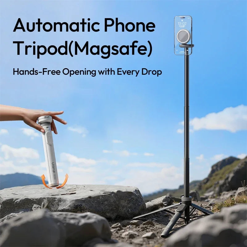 Original Ulanzi MT85 Magsafe Automatic Phone Tripod Dual Side Magnet 10m Wireless Control for Outdoor Travel Selfie Stick