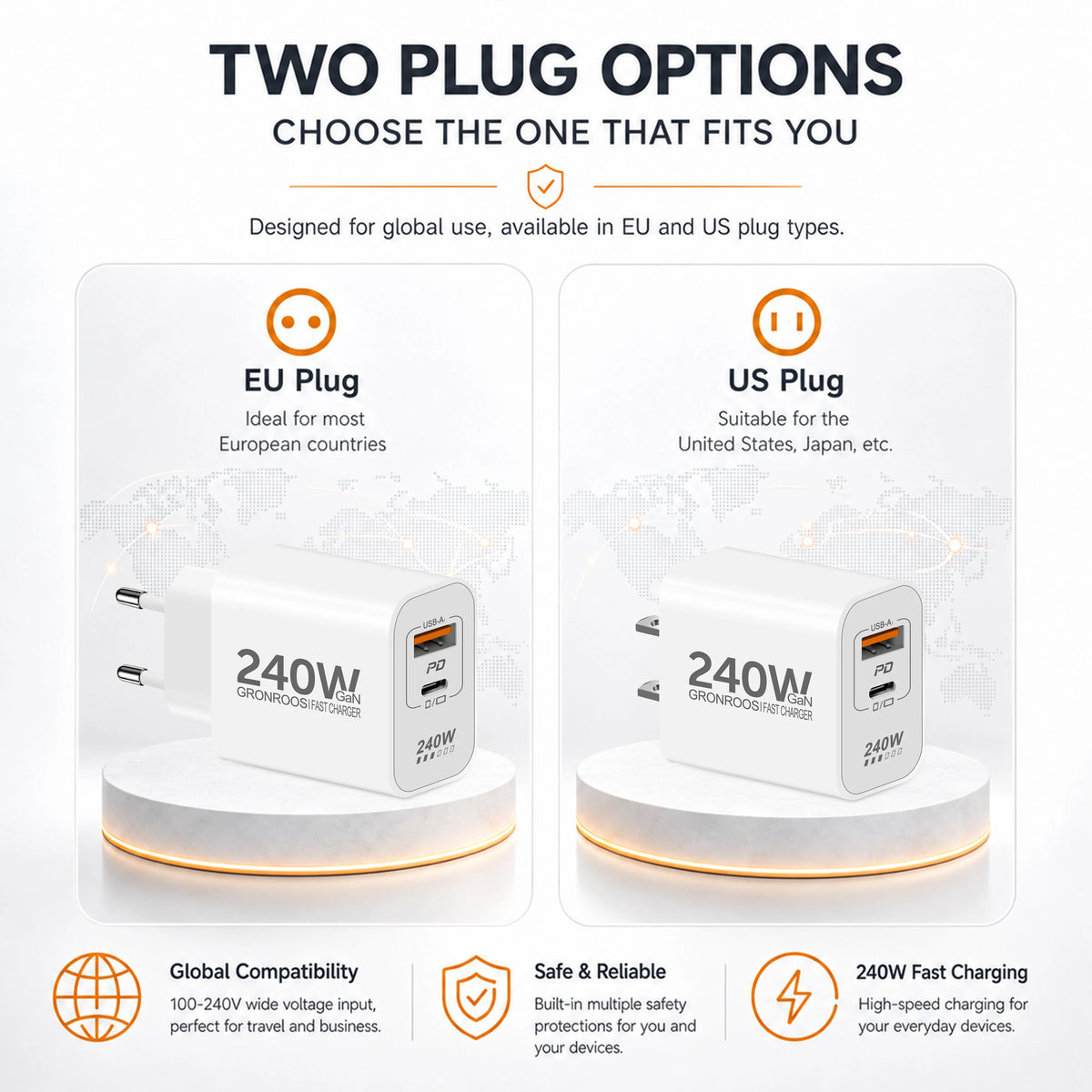 240W GaN PD USB C Charger For iPhone 17 16 15 14 13 12 Pro Max Phone QC 3.0 PD 3.0 USB Type C Fast Charging for Xiaomi poco iPad
