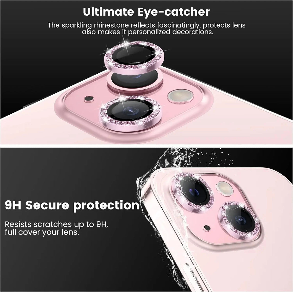 Glitter Camera Lens Protector Cover for iPhone 17 18 Pro Max 16 15 13 11 14 15 Plus 12 Mini Tempered Glass Protection Lens Film