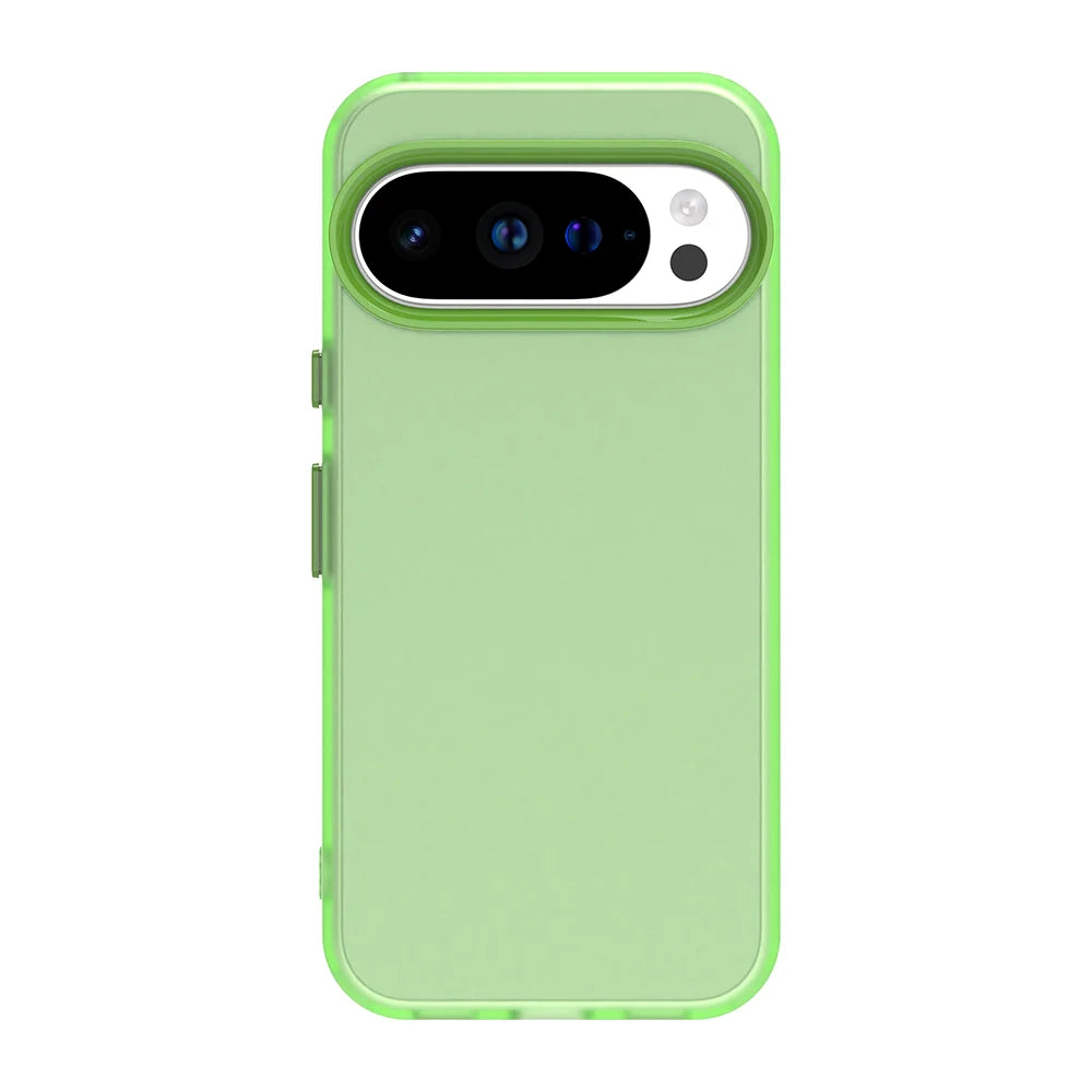 Frosted Fashion Soft Bumper Candy Color Phone Case For Google Pixel 10 9 8 A Pro XL Case Frame Protect Independent Button Cover
