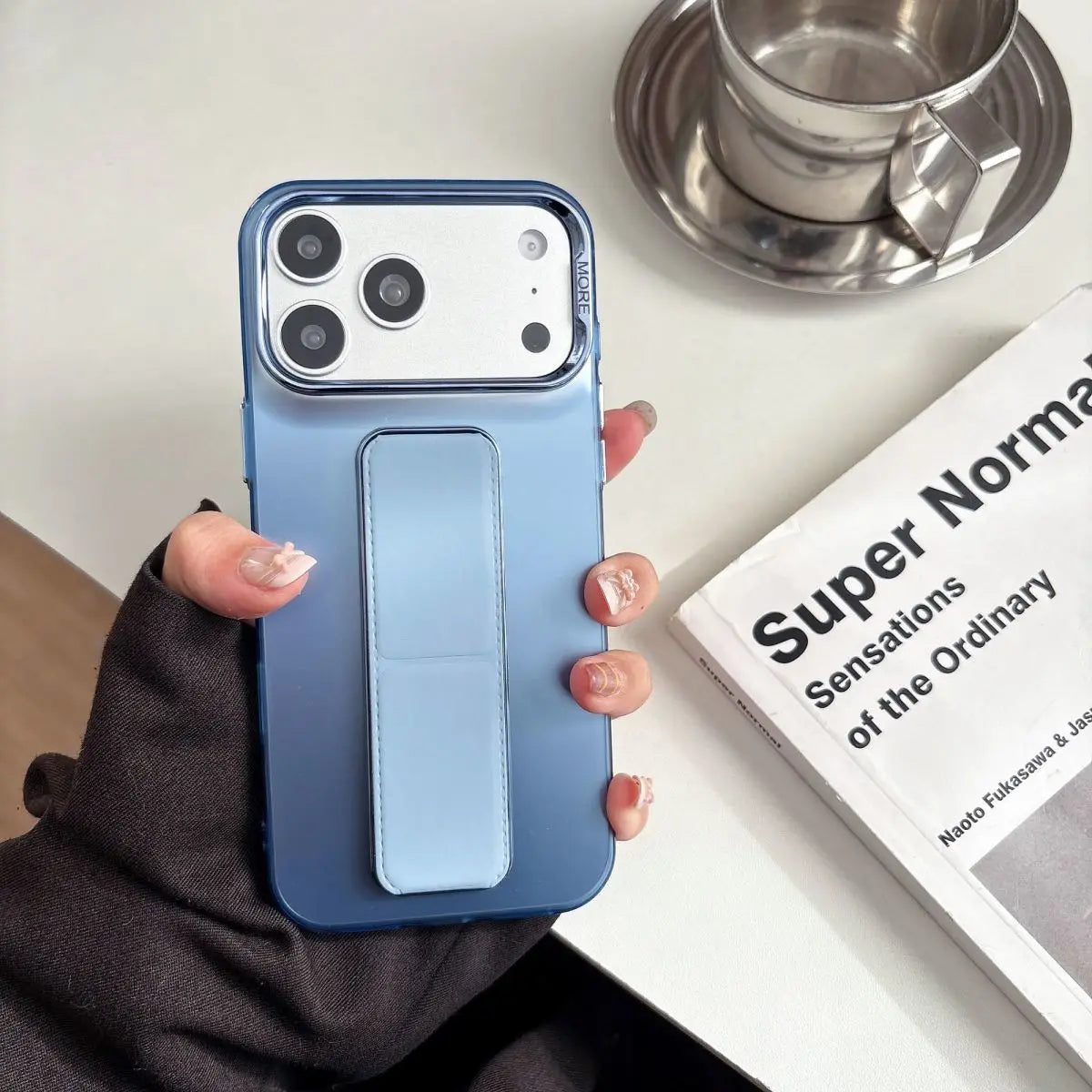 For iPhone 17 16 15 14 13 Pro Max Case Wrist Strap Magnetic Stand Kickstand PC Hard Protective Case for iPhone12 Support Cover