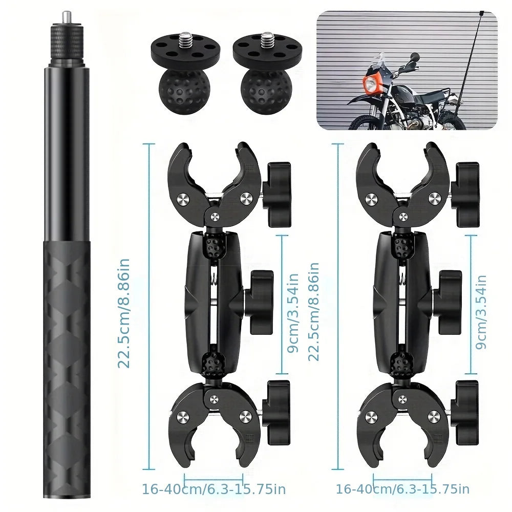 For Insta360 X2 X3 X4 X5 Motorcycle Bike Mount Selfie Stick for Insta 360 X2 X3 X4 X5 Moto Monopod Handlebar Accessories Kit
