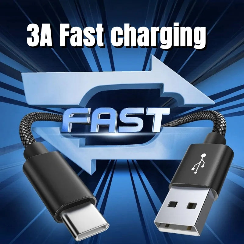 MIZIQIER 5Pack USB A to USB C Cable 3A Fast Charging Type-c Cable for iPhone 15 16 Series, Samsung Galaxy S24, S24+, Note20 More