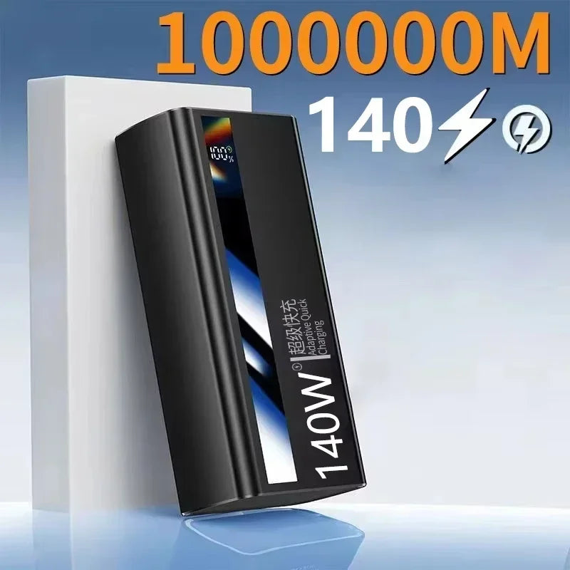 Lenovo 140W Super Fast Charging Power Bank 500000mAh CCC Certified LED Digital Display Portable External Battery for XiaomiHuawe