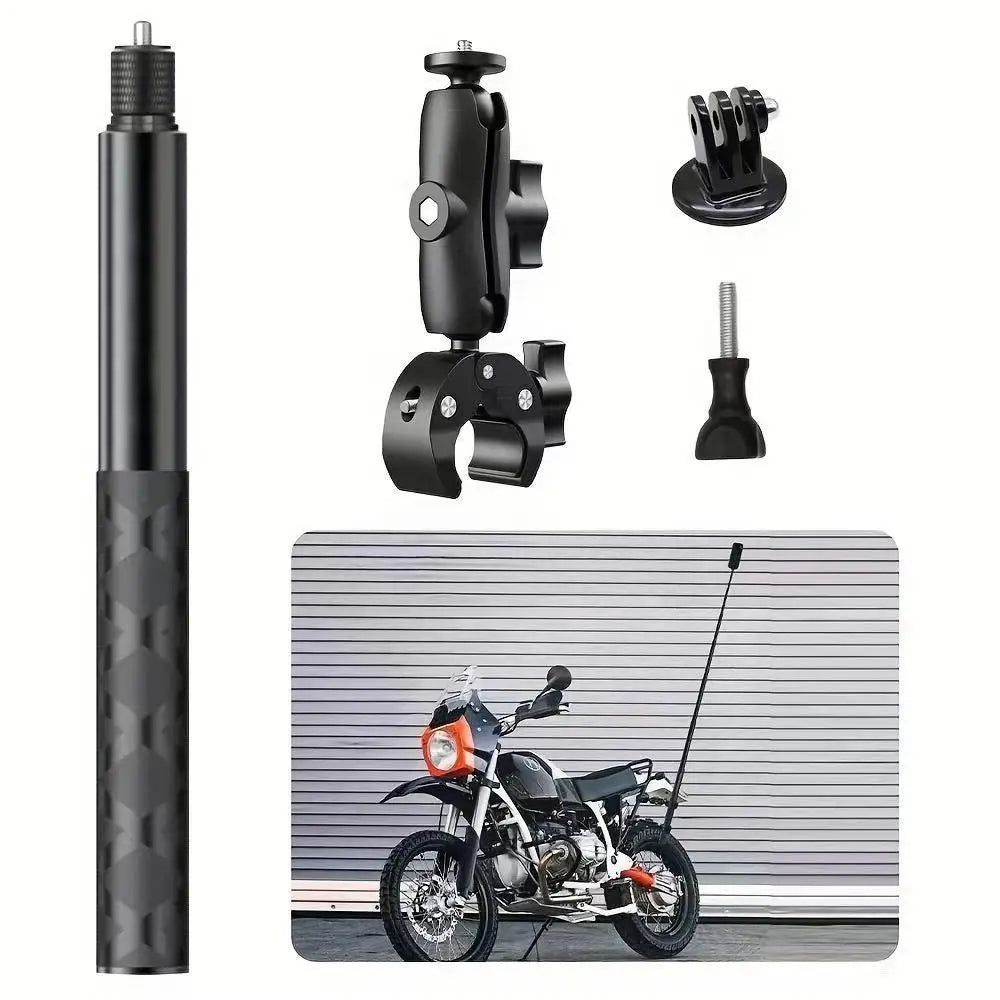 For Insta360 X2 X3 X4 X5 Motorcycle Bike Mount Selfie Stick for Insta 360 X2 X3 X4 X5 Moto Monopod Handlebar Accessories Kit
