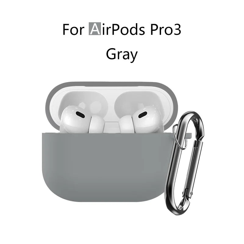 for AirPods Pro 3 2025 New Case Full Protective Soft Silicone Shockproof Case with Keychain for AirPods Pro 3 Case for Men Women