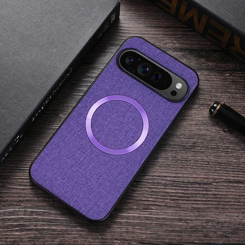 Premium Fabric Shockproof Phone Case For Google Pixel 11 10 9 8 7 Pro 10A 9A 8A 7A XL Compatible MagSafe Magnetic Charging Cover