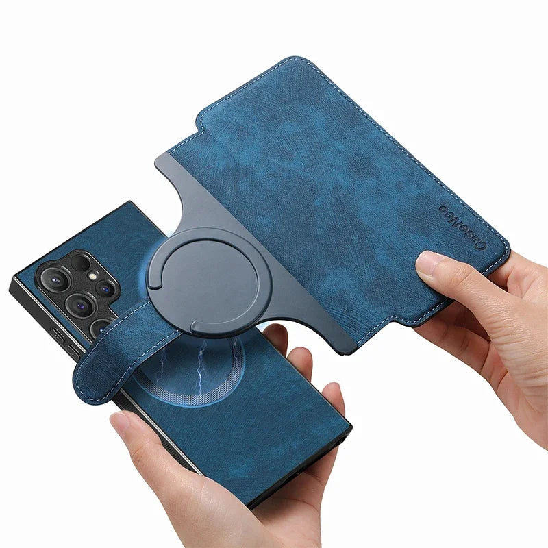 Magnetic 2 In 1 Detachable Flip Card Wallet Case For Magsafe Samsung Galaxy S26 S25 S24 S23 FE S22 S21 Ultra Note20 Plus A56 A36