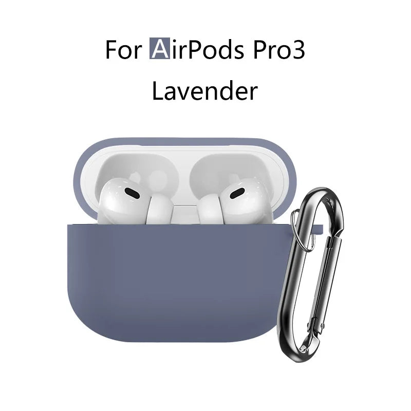 for AirPods Pro 3 2025 New Case Full Protective Soft Silicone Shockproof Case with Keychain for AirPods Pro 3 Case for Men Women