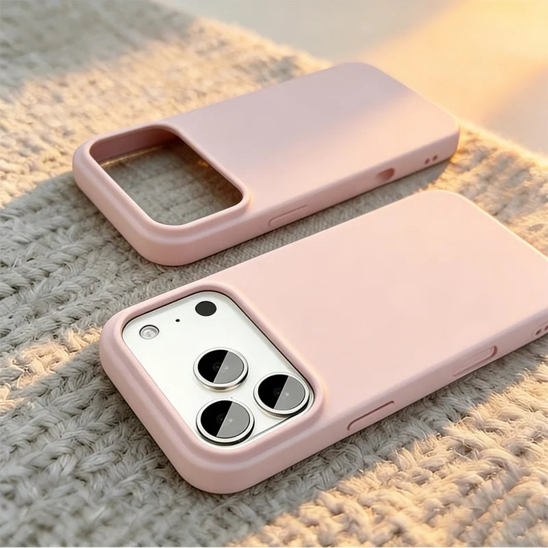 Official Original Liquid Silicone Phone Case for iPhone 18 Pro Max 17 16 15 11 12 14 13 18 Pro Max Shockproof Flannel Full Cover