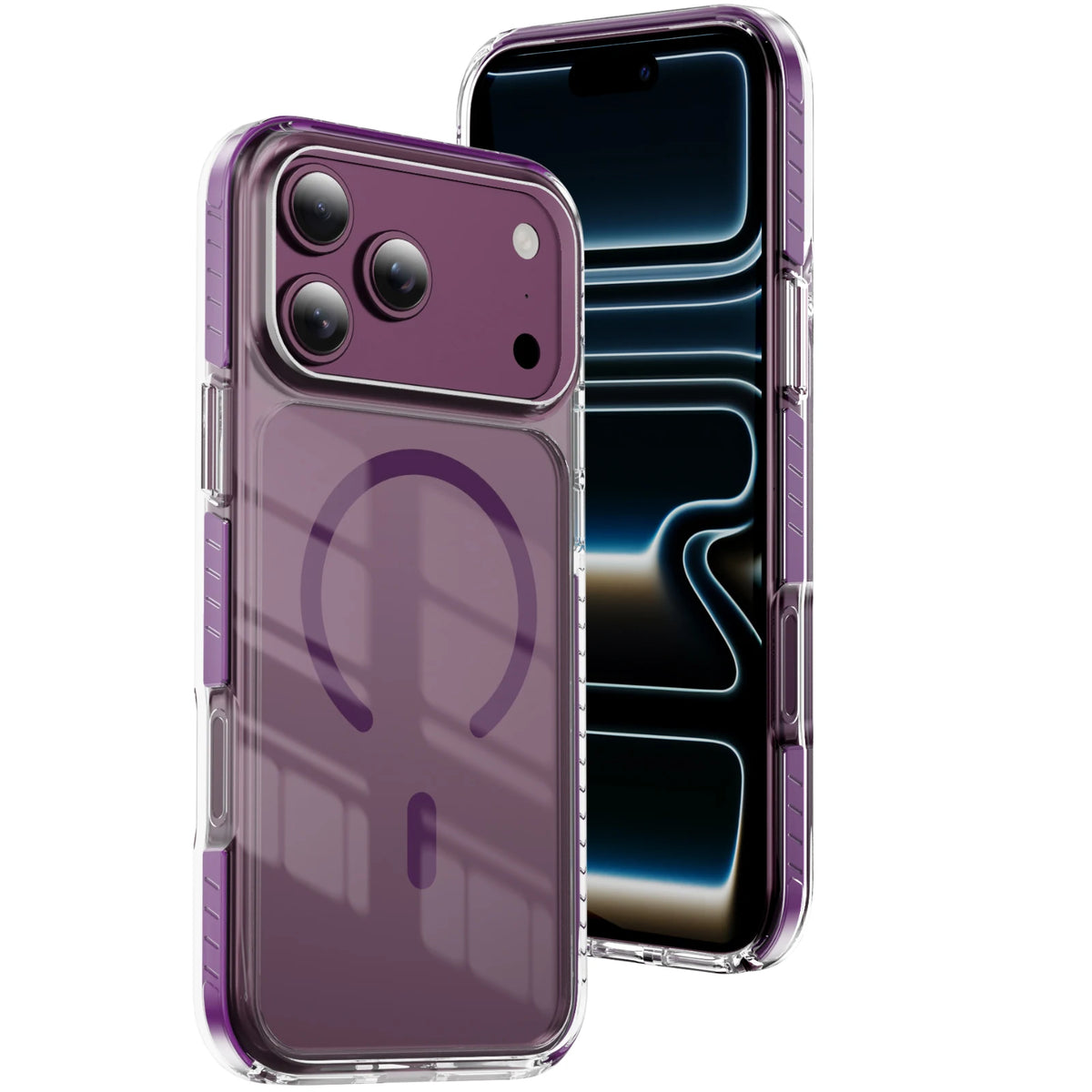 Luxury Clear for Magsafe Magnetic Case For iPhone 18 17 Pro Max 18pro 17pro Coque Wireless Charging Candy Frame Shockproof Cover