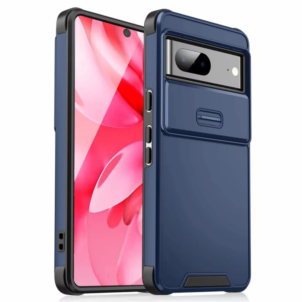 Shockproof Armor Matte Phone Case For Google Pixel 9 Pro XL 9A 8 7 Pro Slide Camera Protection Phone Cover For Pixel 8A 6A Case
