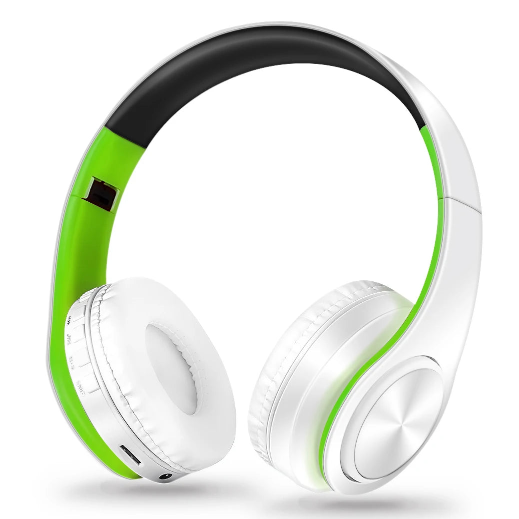 Brand New Fashionable Macaron Bluetooth Headphone Music Audio Earphone Stereo Foldable Handsfree Headset TF Card With Microphone