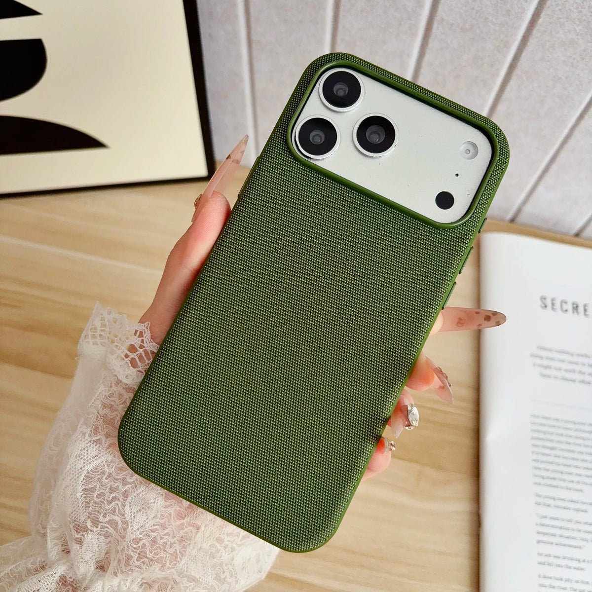 For Magsafe Magnetic Leather Phone Case For iPhone 18 17 16 15 14 13 12 Pro Max Premium Tech Woven Shockproof Solid Color Cover