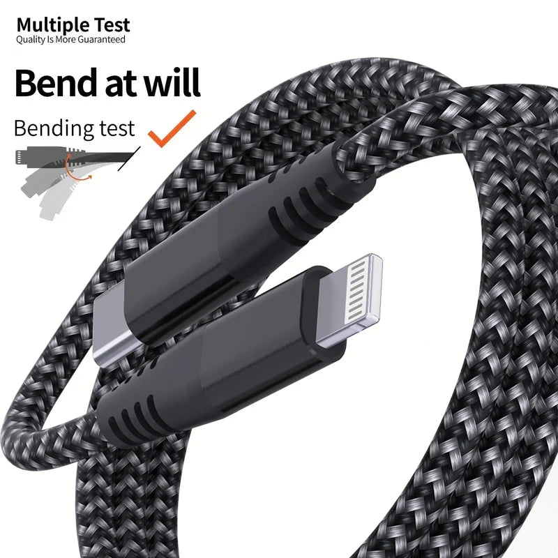LAlHONEN MFi Certified USB‑C to Lightning Fast Charging Cable 1M 2M 3M 10ft For iPhone 14 13 12 11 XS XR X