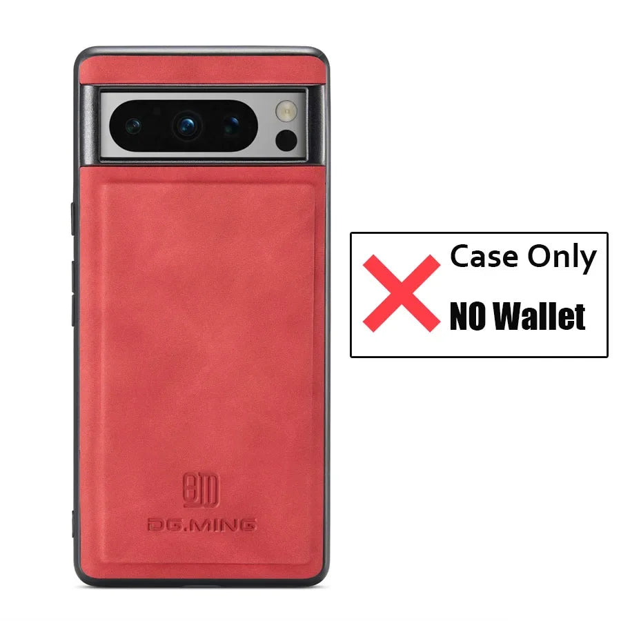 Luxury Magnetic Leather Wallet Case for Google Pixel 9 Pro 8 7 7A 6 6A Fold Pixel9 XL Pixel7 Kickstand Credit Card Holder Cover