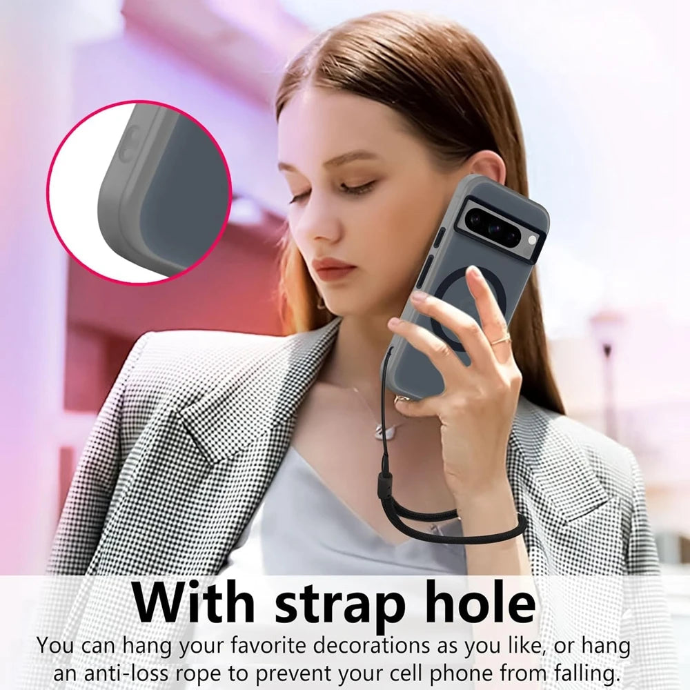 For Google Pixel 9A 9 Pro XL Case Cute Translucent Color Matte for Magnetic Shockproof Cover for Google 8A 8 10 Pro XL