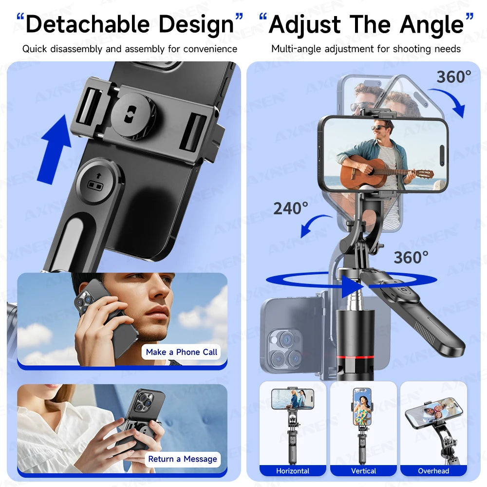 F16 Selfie Stick Tripod with 1708mm Long 8-Section Pole, Bluetooth Remote, 360° Rotation, 1/4 Interface, for Phone Camera Vlog