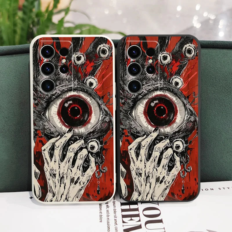 Devil Eye Phone Case For Samsung Galaxy S25 S24 S23 S22 S21 S20 S10 S10E Ultra Plus FE Note 20 Ultra Plus Cover