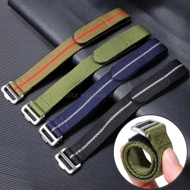 Military Nylon Watch Band Strap For Tudor FXD Bayview Little Red Flower Bluedon Dividing Wrist Bracelet 20/22mm Canvas Wristbelt