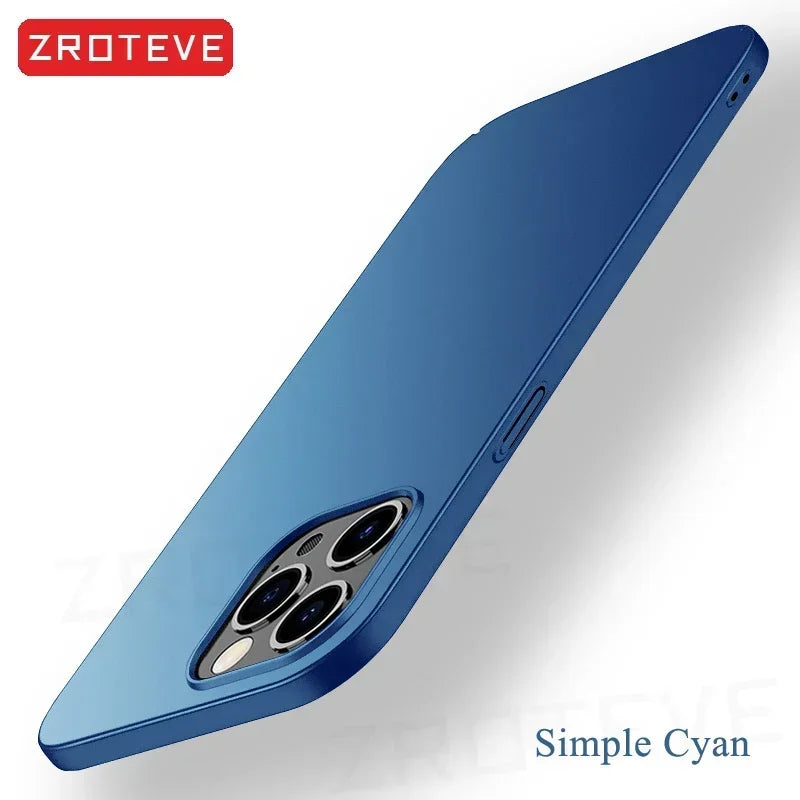 For iPhone 16 15 14 13 12 Pro Max Case ZROTEVE Luxury Slim Matte Hard PC Cover For iPhone16 iPhone14 iPhone15 Plus Phone Cases