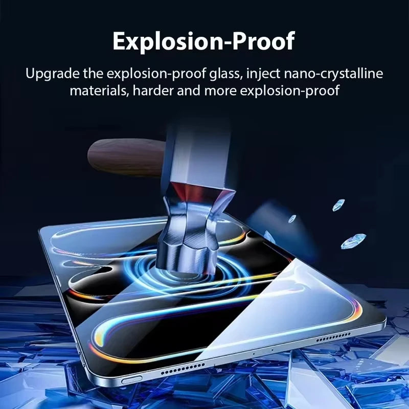 Tempered Glass Screen Protectors For iPad 10th Generation A16 2025 M3 Pro 13 11 M4 12.9 Air 5 4 3 2 Mini 6 7th 9th 8th 10.2 10.5